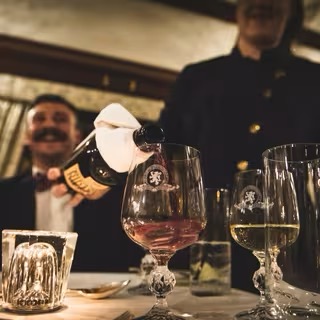 Dining aboard Royal Scotsman